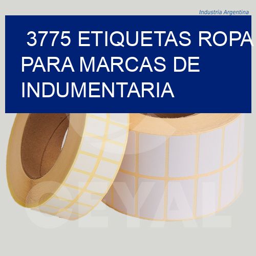 3775 Etiquetas ropa para marcas de indumentaria
