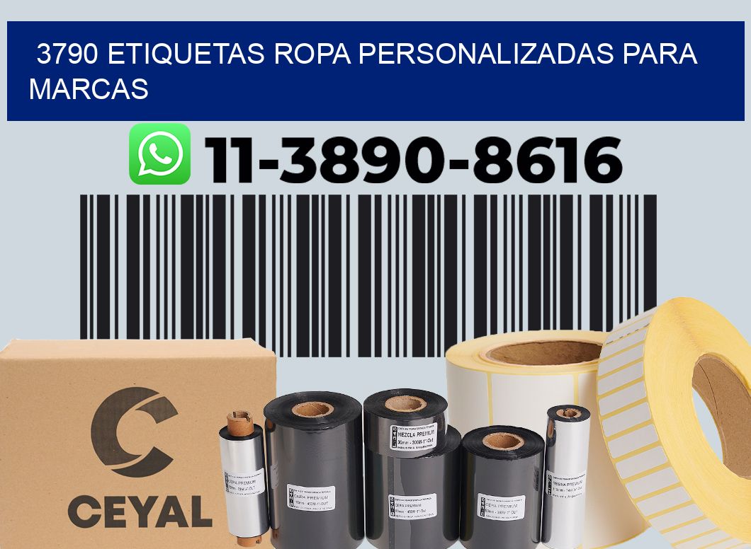 3790 Etiquetas ropa personalizadas para marcas