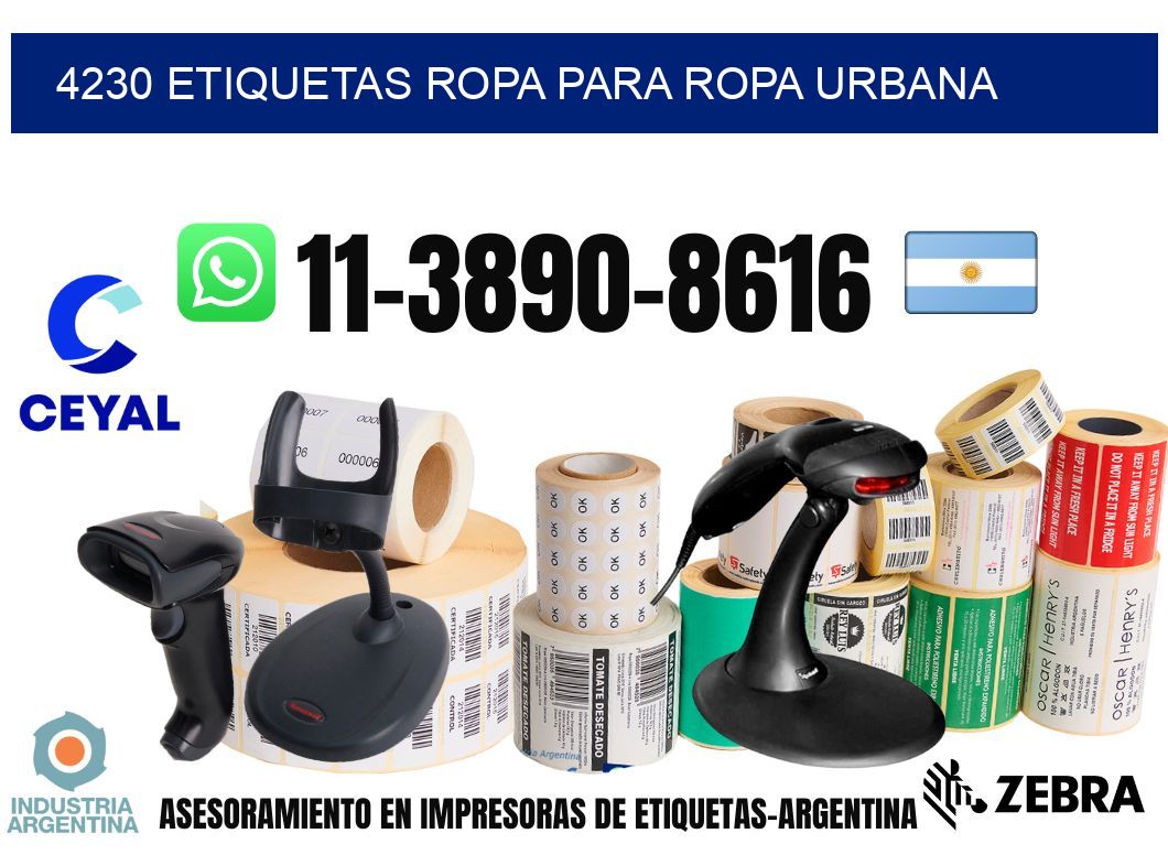4230 Etiquetas ropa para ropa urbana