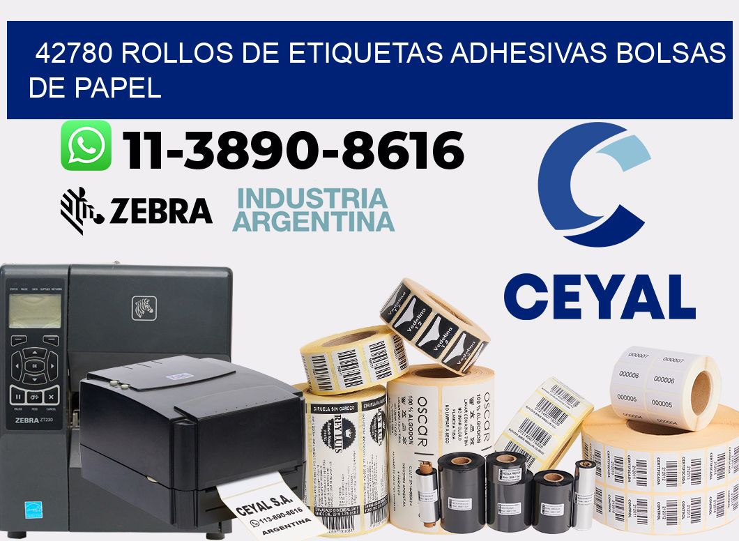 42780 rollos de etiquetas adhesivas bolsas de papel
