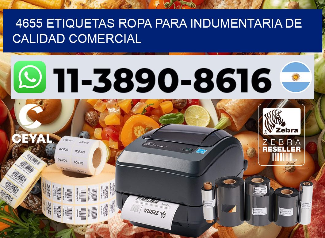 4655 Etiquetas ropa para indumentaria de calidad comercial