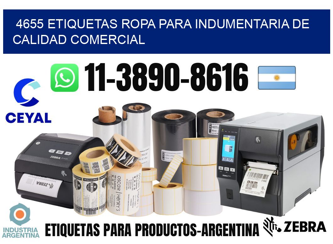 4655 Etiquetas ropa para indumentaria de calidad comercial