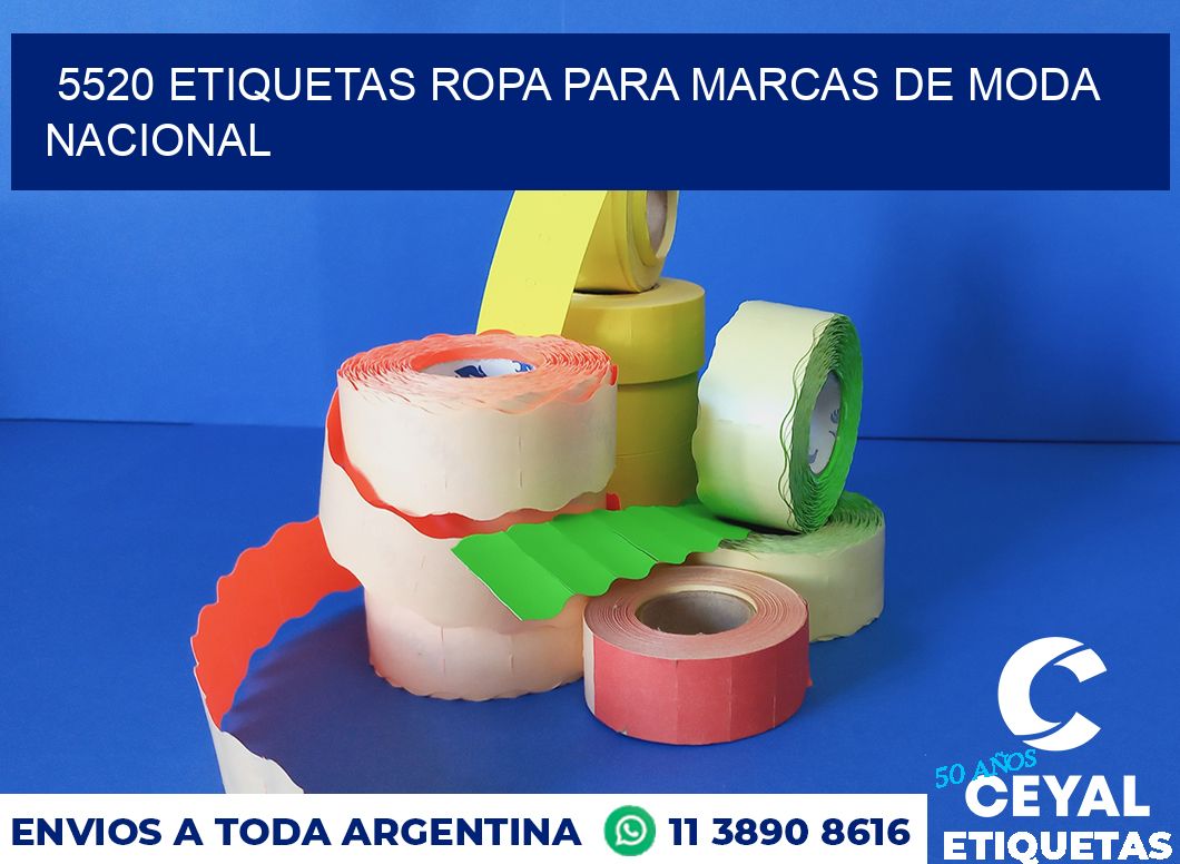 5520 Etiquetas ropa para marcas de moda nacional