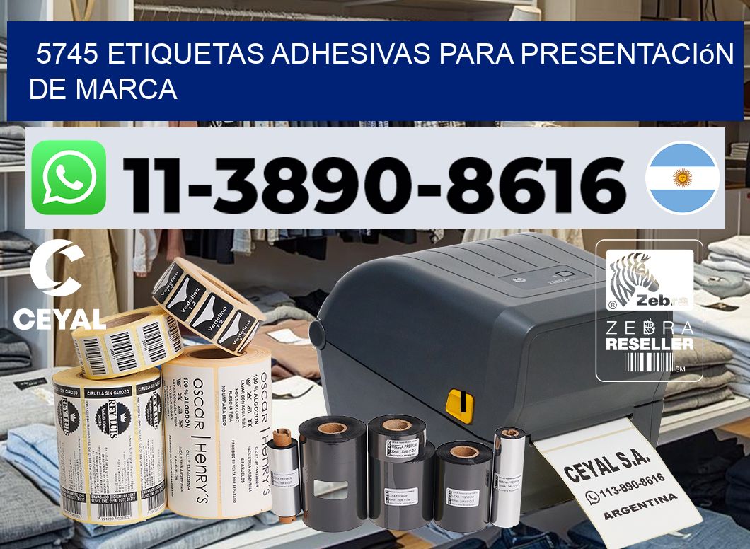 5745 Etiquetas adhesivas para presentación de marca
