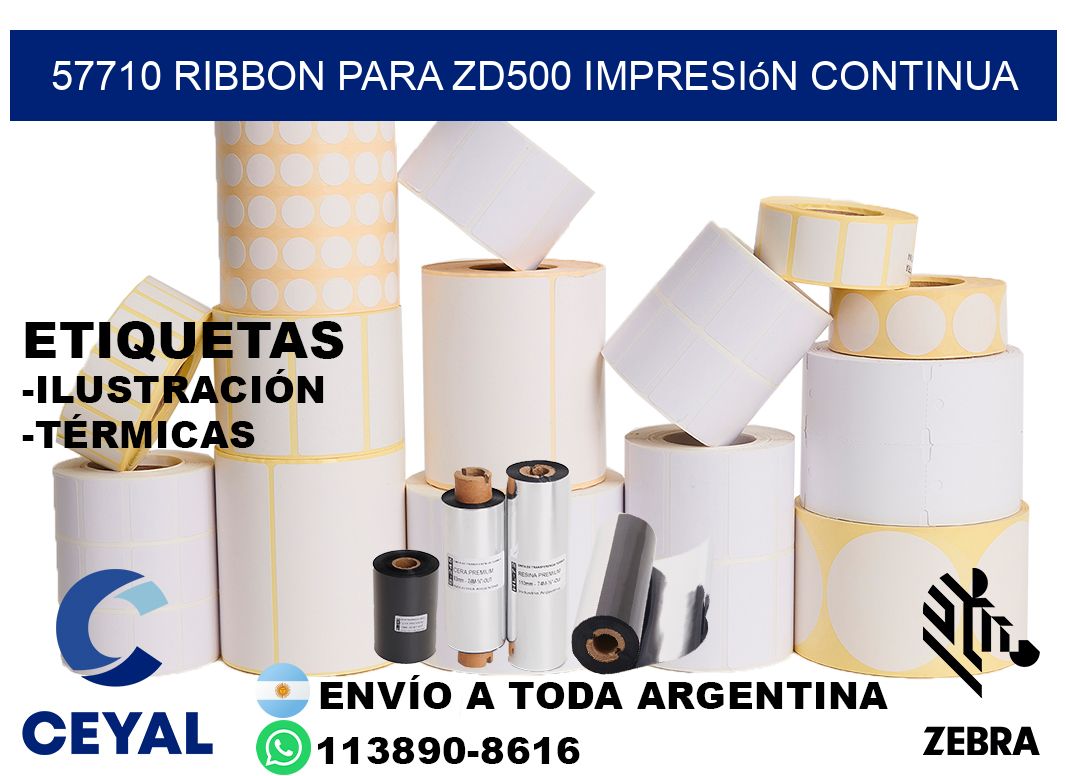 57710 ribbon para zd500 impresión continua