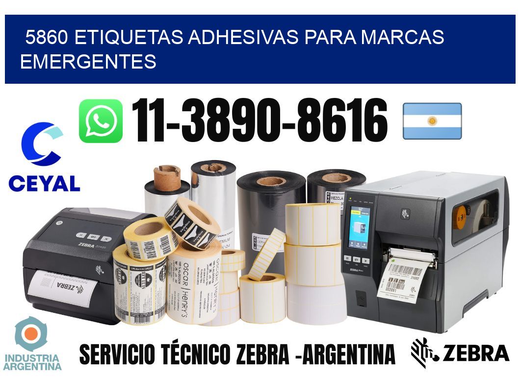 5860 Etiquetas adhesivas para marcas emergentes