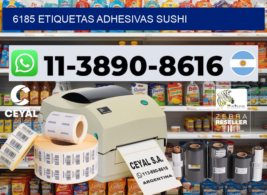 6185 etiquetas adhesivas sushi