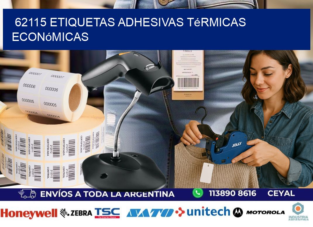 62115 etiquetas adhesivas térmicas económicas