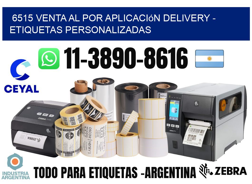 6515 Venta al Por Aplicación delivery - Etiquetas Personalizadas