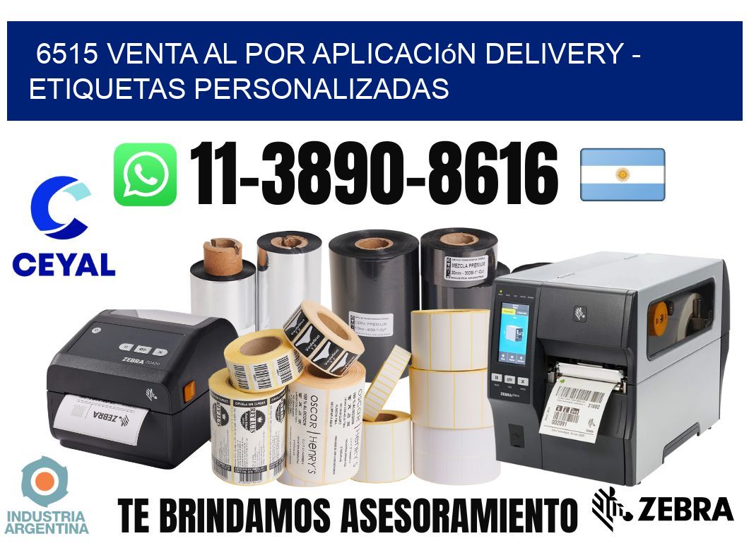 6515 Venta al Por Aplicación delivery - Etiquetas Personalizadas