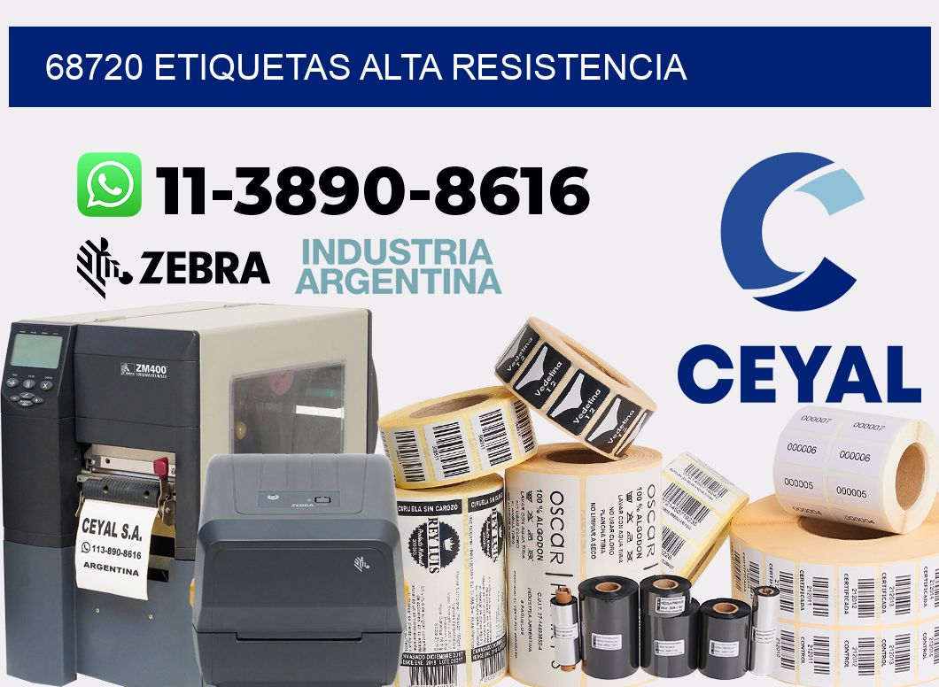68720 etiquetas alta resistencia