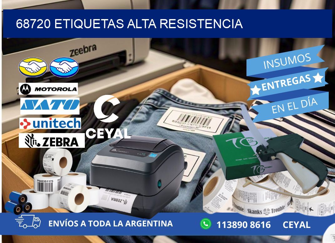68720 etiquetas alta resistencia