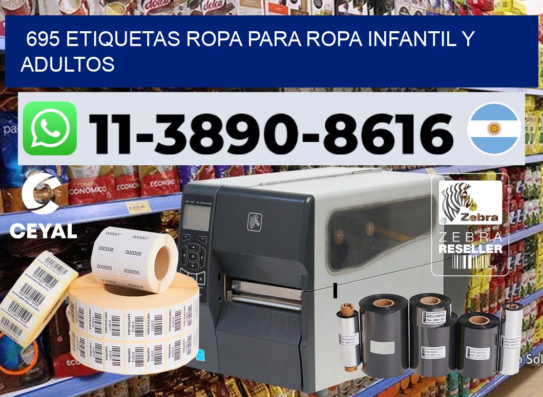 695 Etiquetas ropa para ropa infantil y adultos