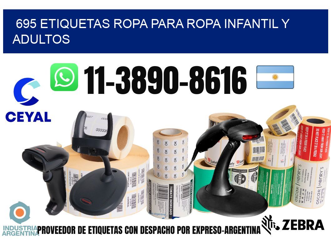 695 Etiquetas ropa para ropa infantil y adultos