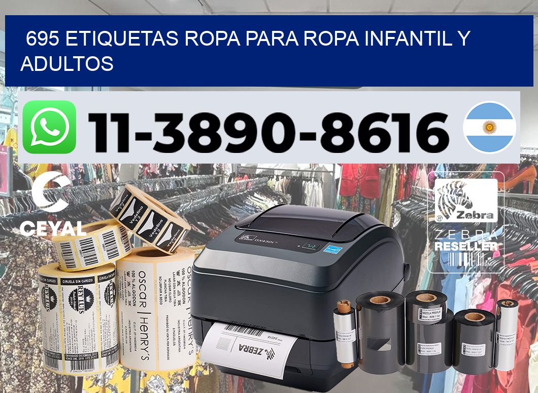 695 Etiquetas ropa para ropa infantil y adultos