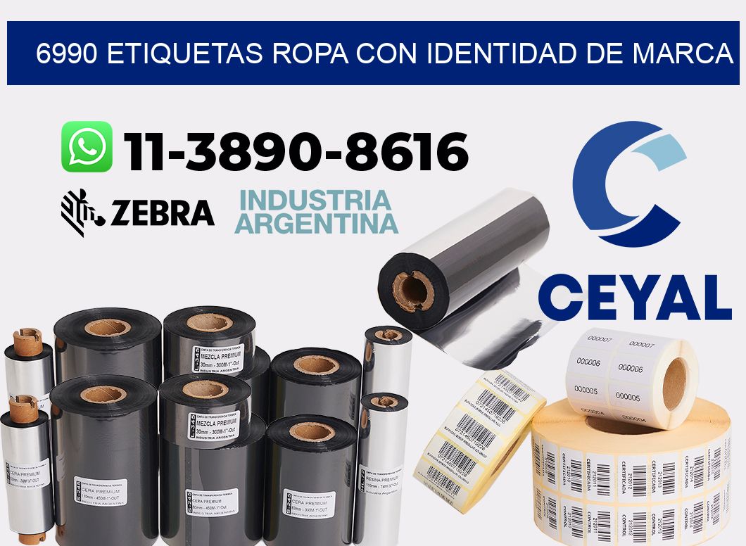 6990 Etiquetas ropa con identidad de marca