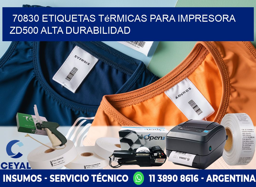 70830 etiquetas térmicas para impresora zd500 alta durabilidad