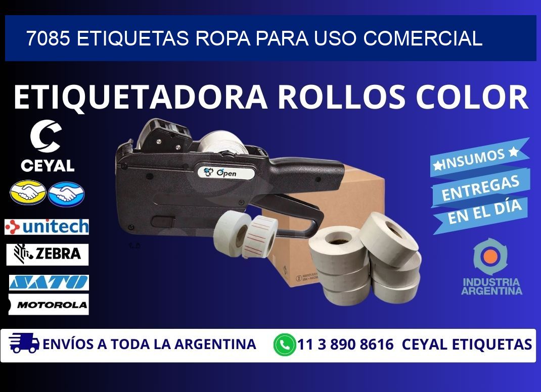 7085 Etiquetas ropa para uso comercial