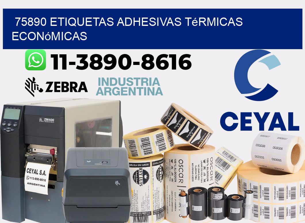 75890 etiquetas adhesivas térmicas económicas