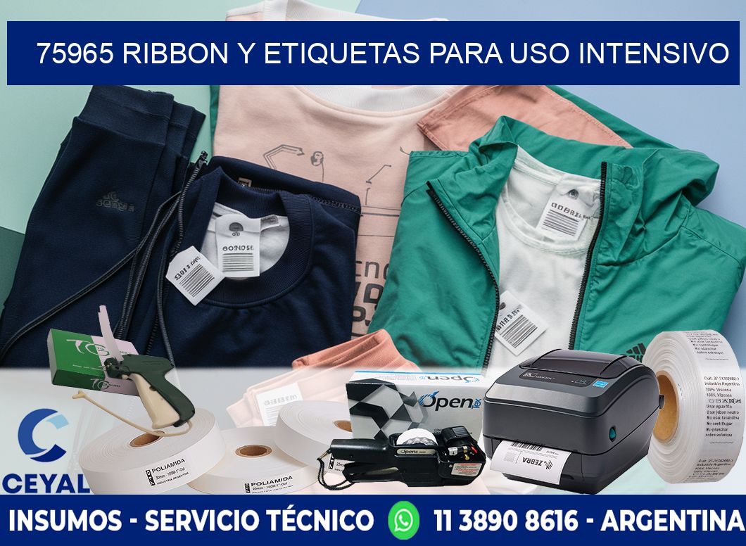 75965 ribbon y etiquetas para uso intensivo