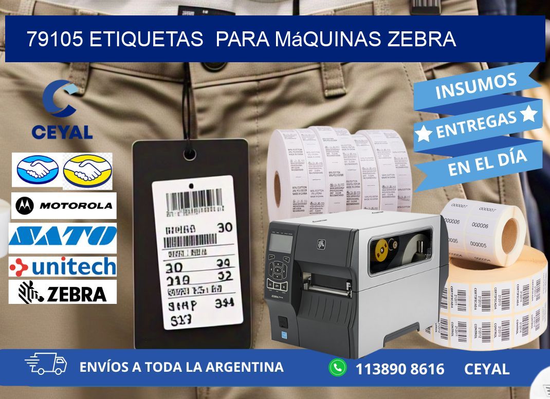 79105 etiquetas para máquinas Zebra