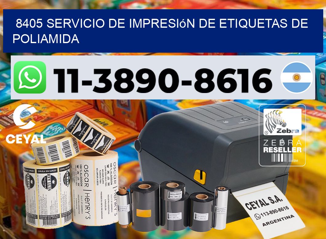 8405 Servicio de impresión de etiquetas de poliamida