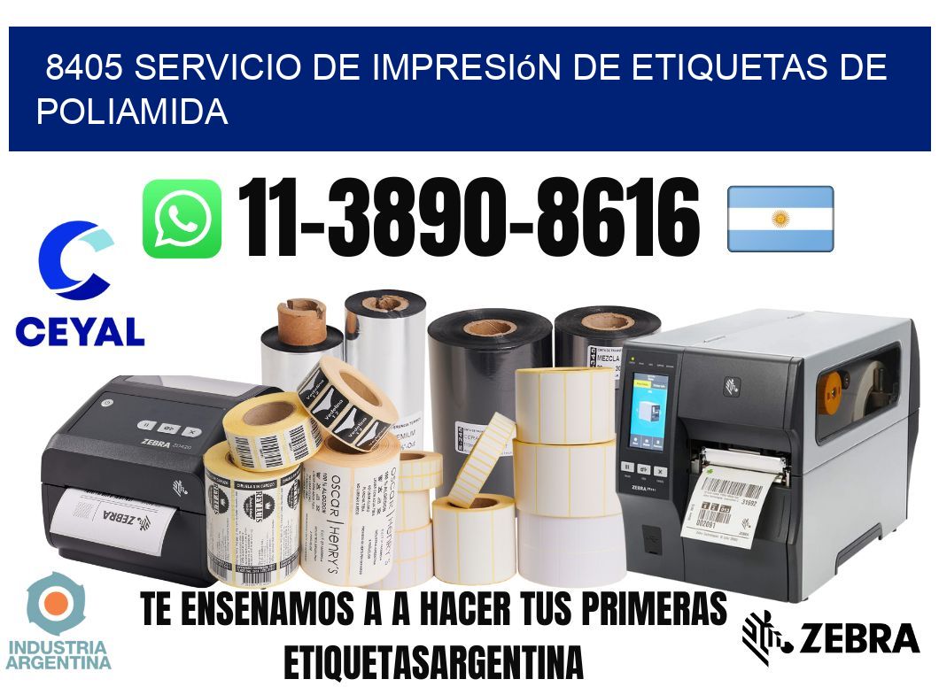 8405 Servicio de impresión de etiquetas de poliamida