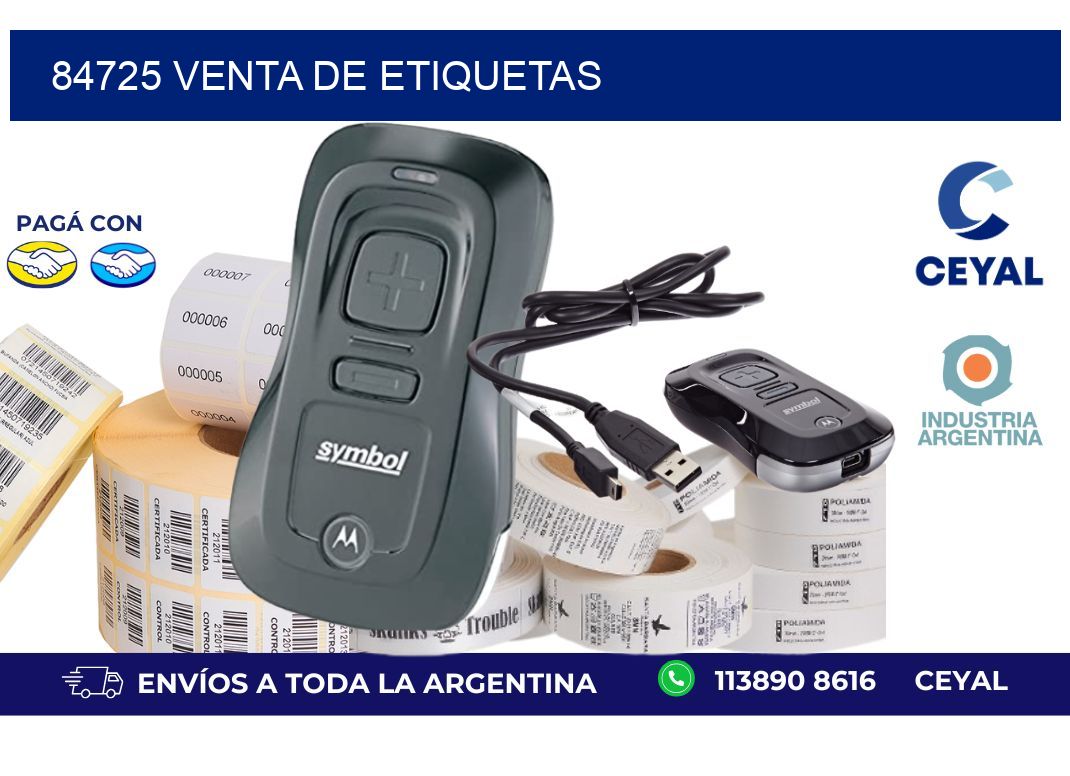 84725 venta de etiquetas