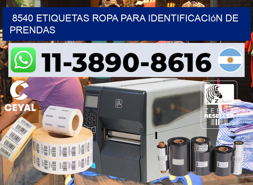 8540 Etiquetas ropa para identificación de prendas
