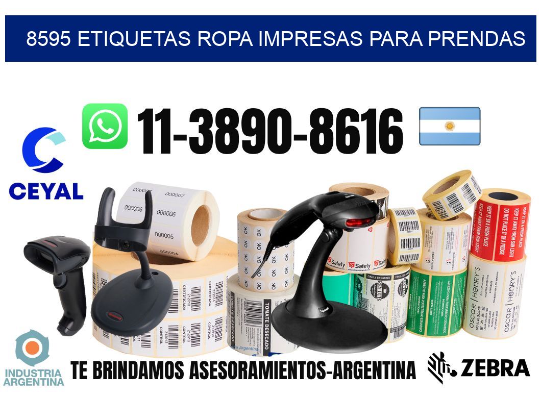 8595 Etiquetas ropa impresas para prendas