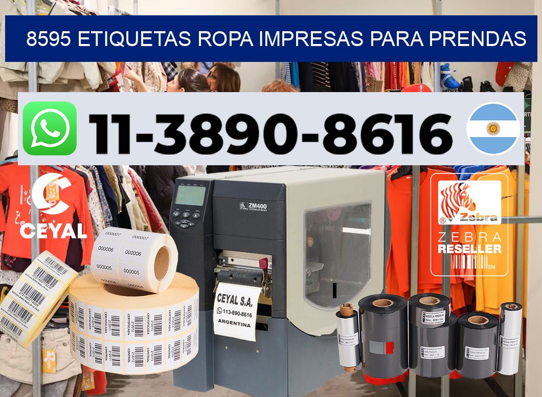8595 Etiquetas ropa impresas para prendas