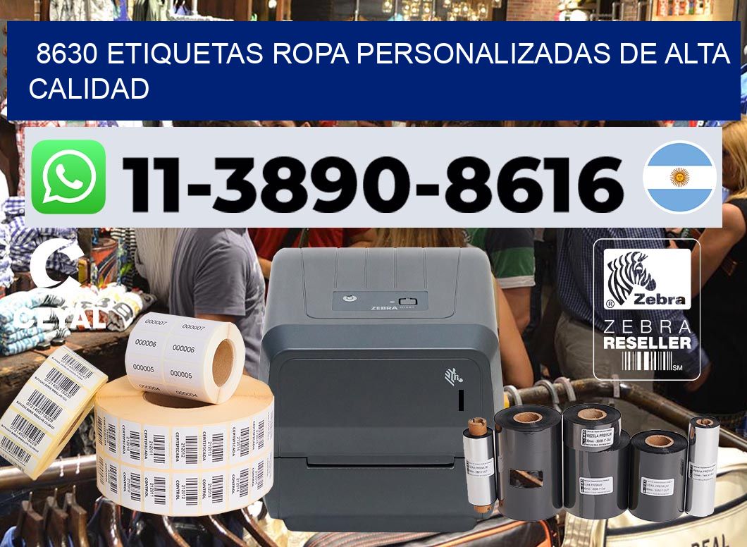 8630 Etiquetas ropa personalizadas de alta calidad
