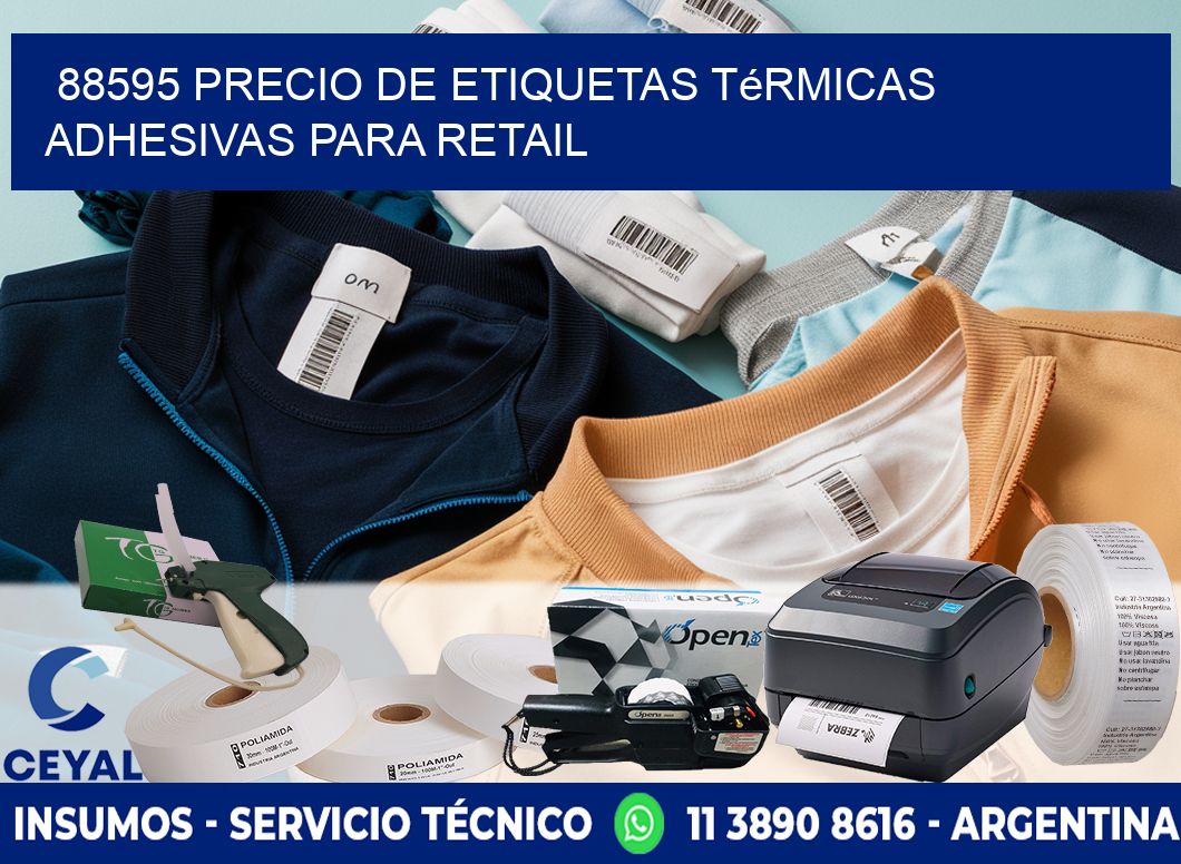 88595 precio de etiquetas térmicas adhesivas para retail