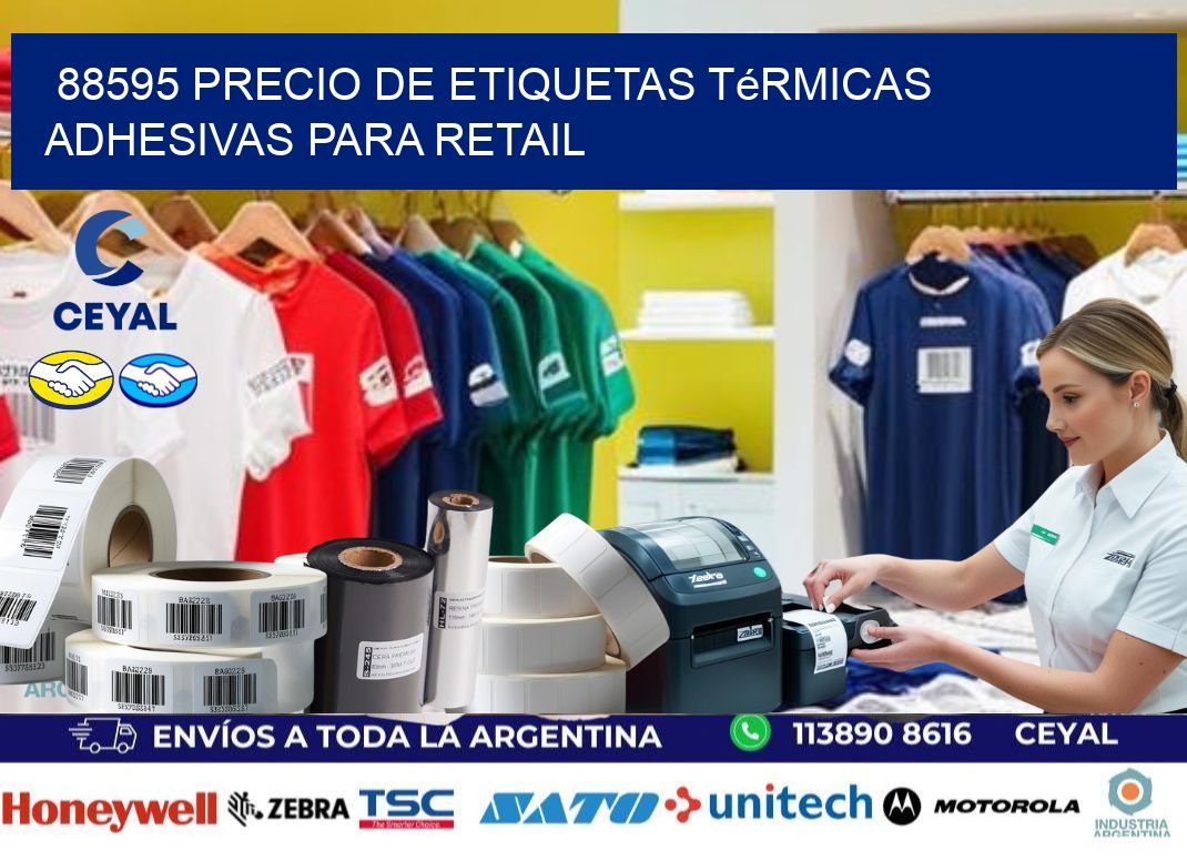 88595 precio de etiquetas térmicas adhesivas para retail