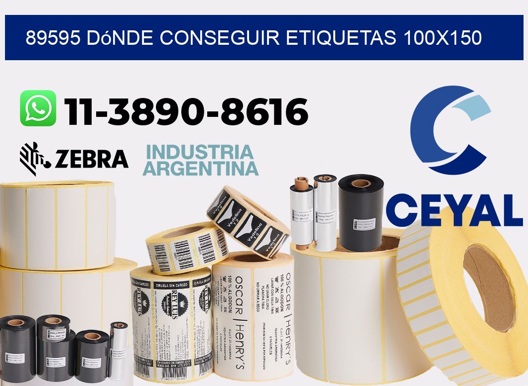 89595 dónde conseguir etiquetas 100x150