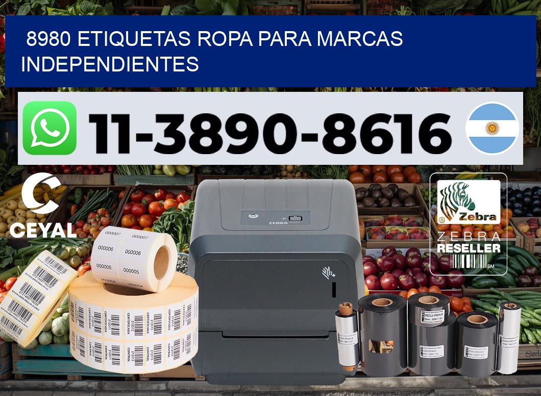 8980 Etiquetas ropa para marcas independientes
