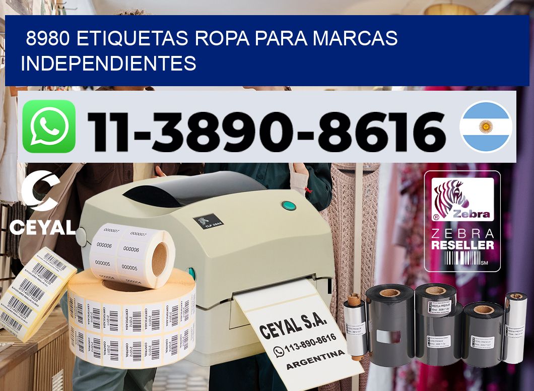 8980 Etiquetas ropa para marcas independientes