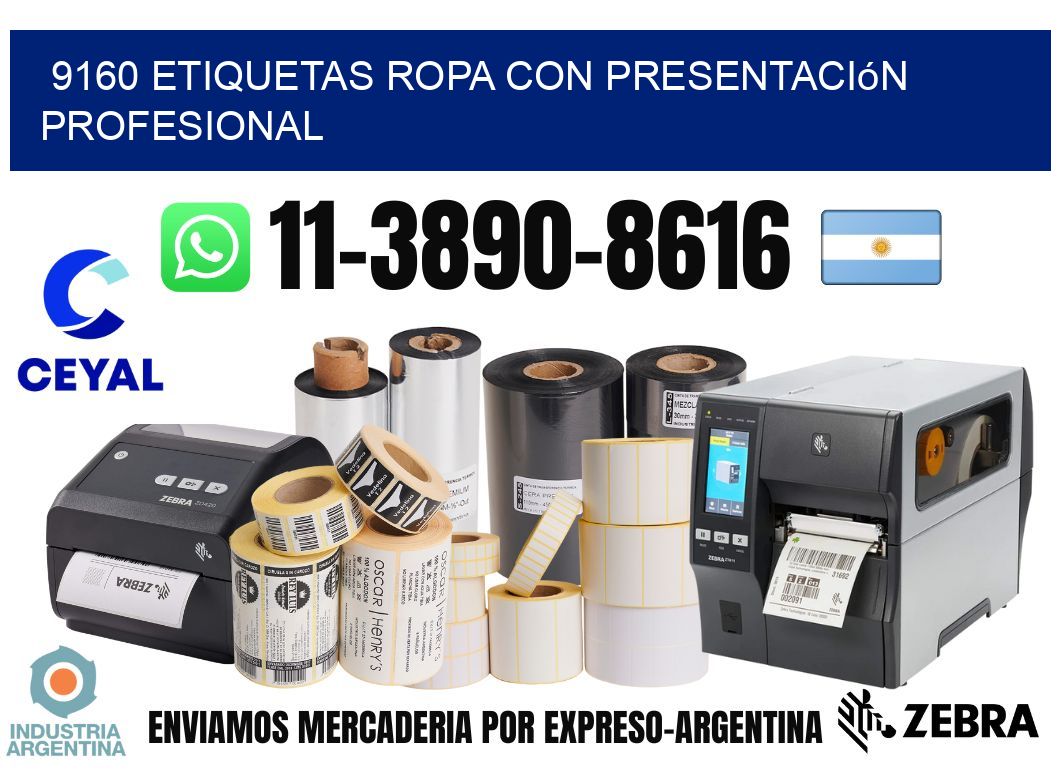 9160 Etiquetas ropa con presentación profesional