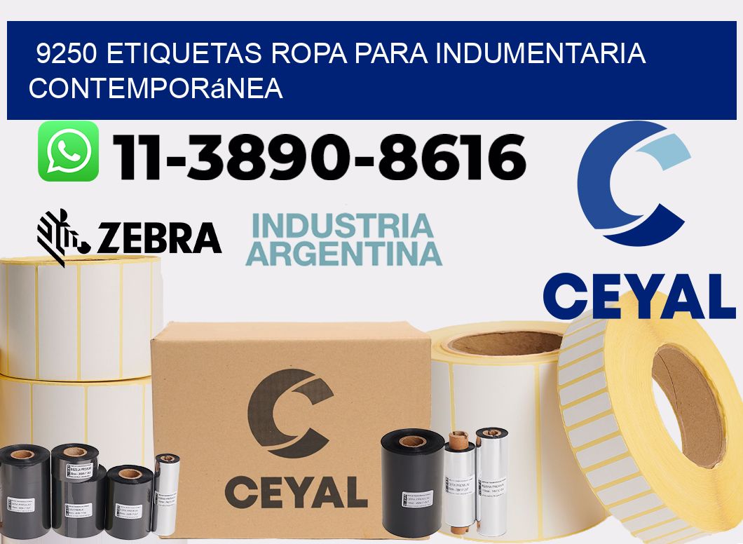 9250 Etiquetas ropa para indumentaria contemporánea