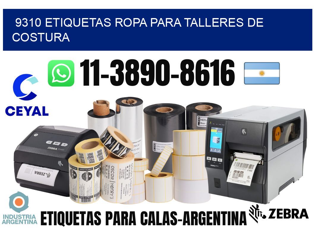 9310 Etiquetas ropa para talleres de costura