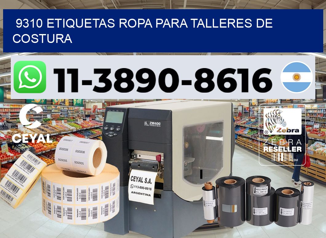 9310 Etiquetas ropa para talleres de costura