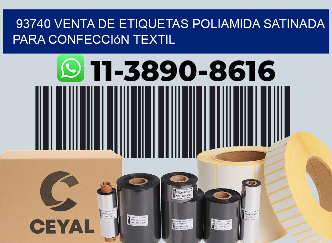 93740 venta de etiquetas poliamida satinada para confección textil