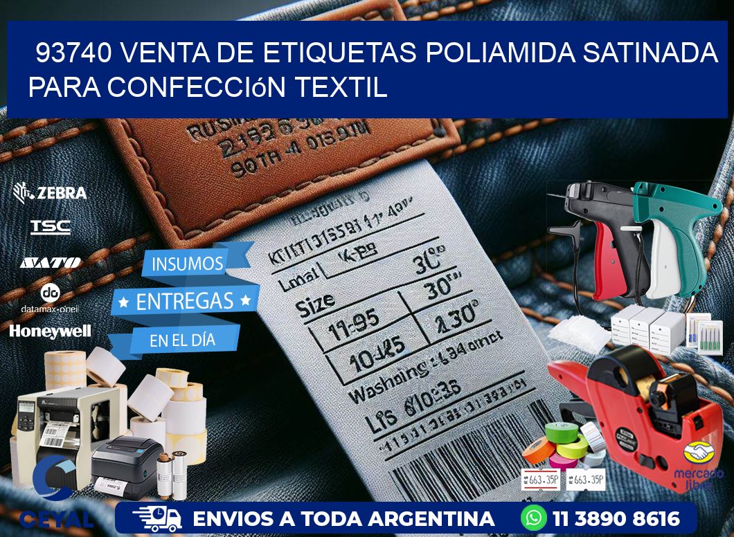93740 venta de etiquetas poliamida satinada para confección textil