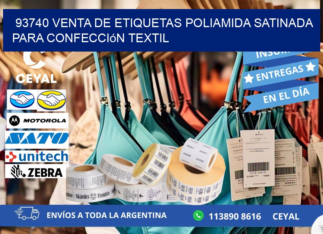 93740 venta de etiquetas poliamida satinada para confección textil