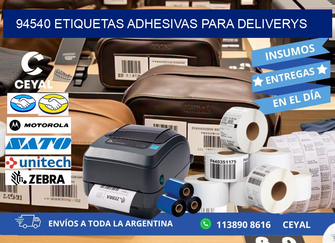 94540 etiquetas adhesivas para deliverys