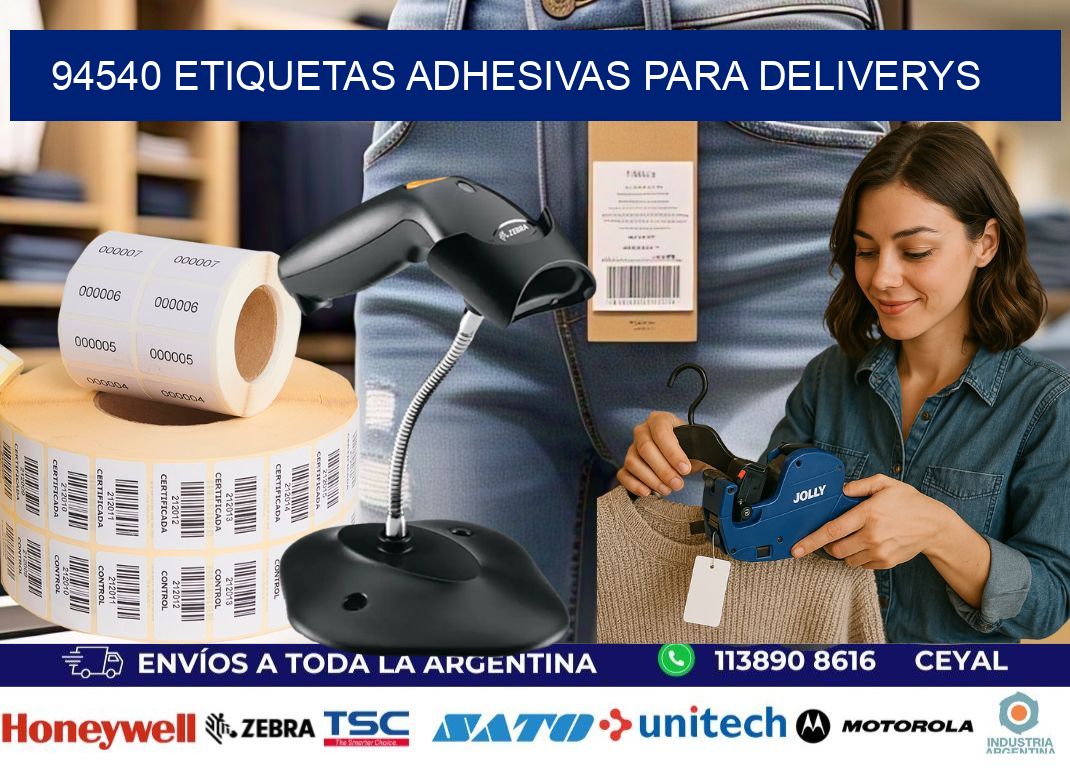 94540 etiquetas adhesivas para deliverys