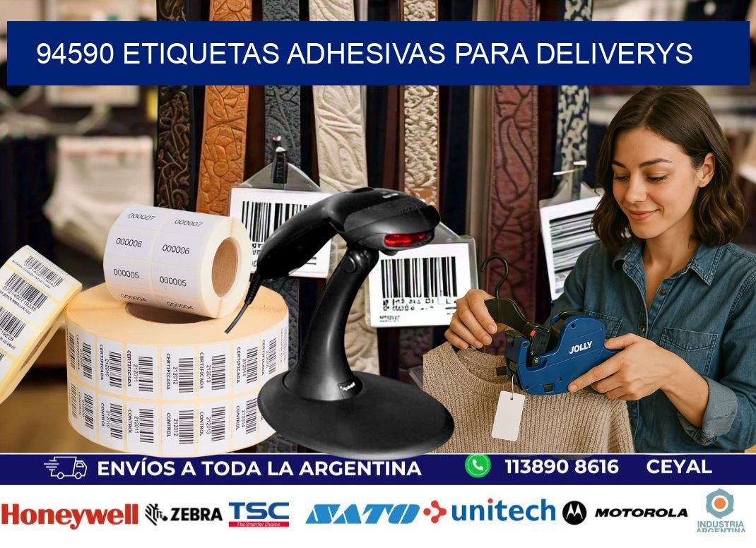 94590 etiquetas adhesivas para deliverys