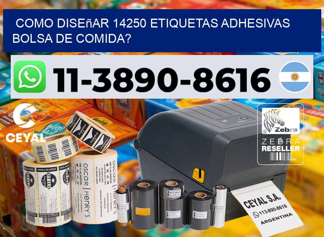 como diseñar 14250 etiquetas adhesivas bolsa de comida?