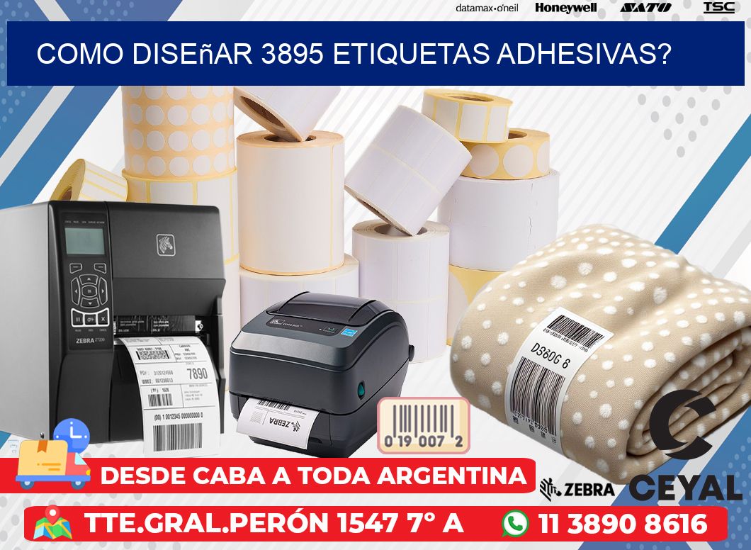 como diseñar 3895 etiquetas adhesivas?