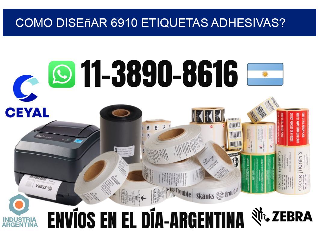 como diseñar 6910 etiquetas adhesivas?